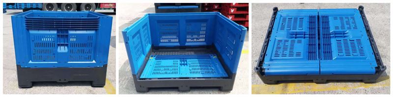 foldable plastic pallet bin
