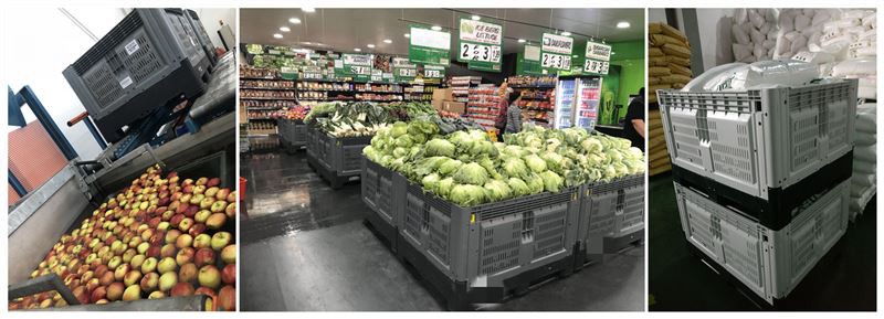 vented bulk pallet container