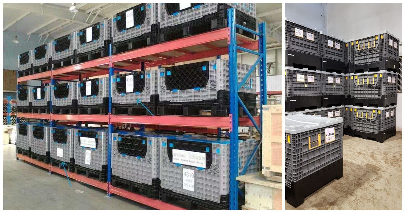 plastic folding bulk container