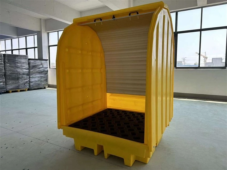 4 Drum Spill Pallet With Hard Cover factory