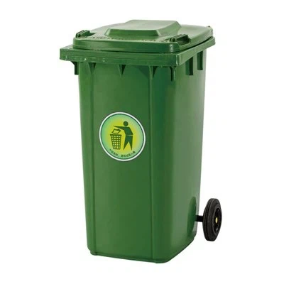 Plastic kitchen garbage cans with lids featuring handles and casters Plastic kitchen garbage cans with lids featuring handles and casters