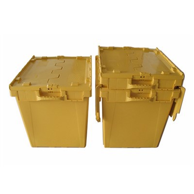 Penyimpanan tutup berengsel berwarna -warni wadah tutup terpasang